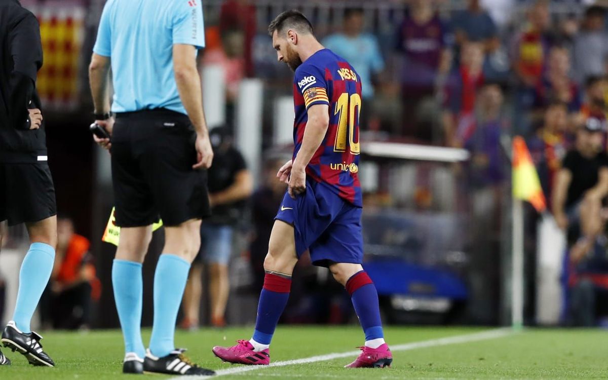 Messi has left adductor injury