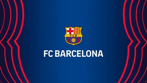 Fanion FC Barcelone Vintage Avec Portraits Cruyff Et Neeskens, Occasion