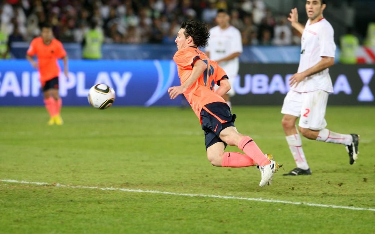 El gol de Messi a la pròrroga contra Estudiantes va atorgar el primer Mundial de Clubs de la història del Barça