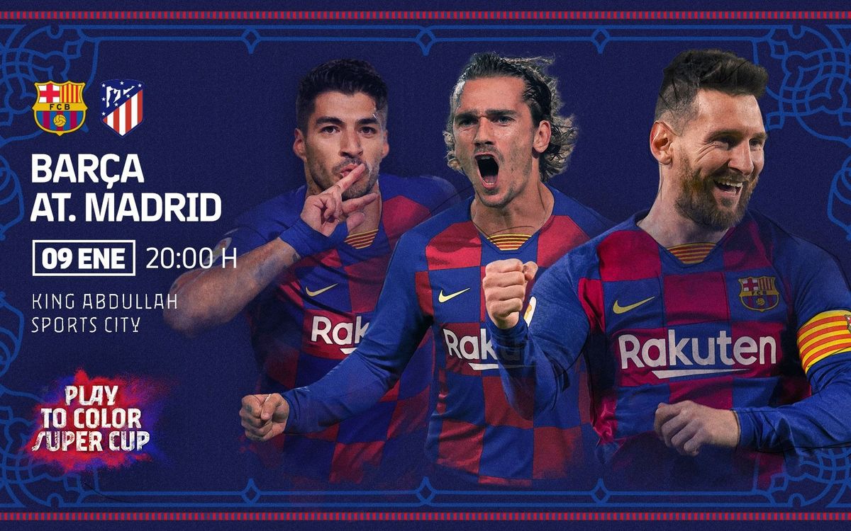 El Barça jugará contra el Atlético de Madrid la semifinal de la Supercopa de España.
