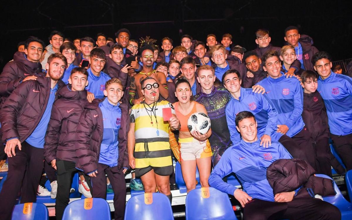 Així va ser la visita del planter al Messi & Cirque du soleil