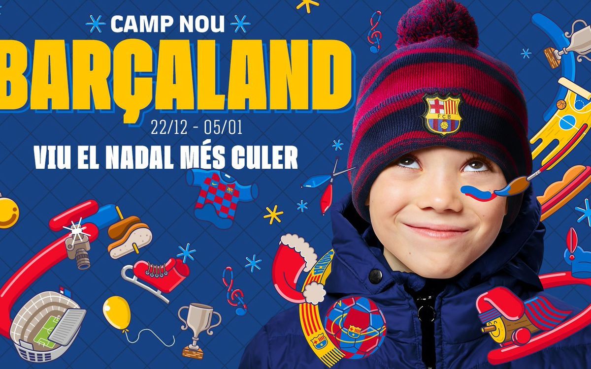 Barçaland converteix l’esplanada del Camp Nou en un parc de Nadal ple d’activitats per als més joves