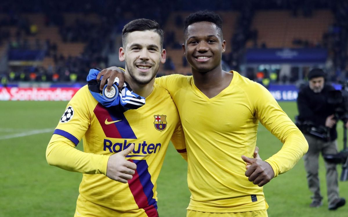 Carlos Pérez et Ansu Fati, nouveaux talents de l'équipe première du Barça, formés à la Masia