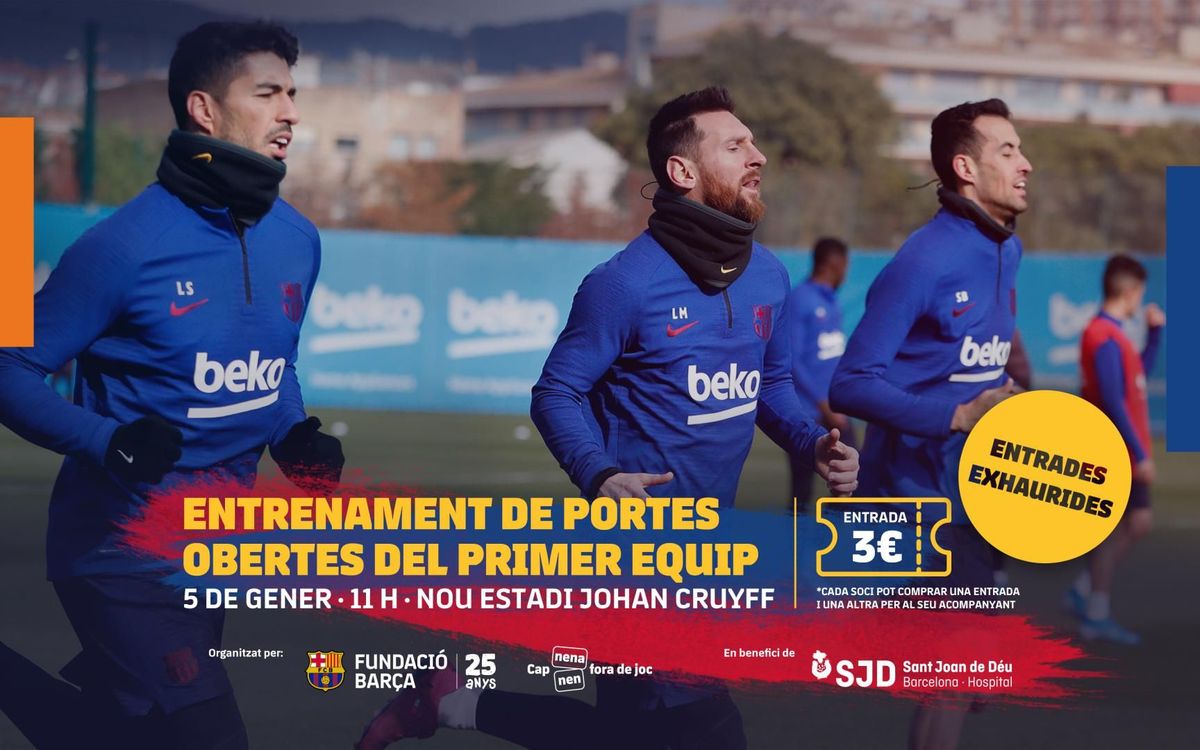 Entrades esgotades per a l’entrenament de portes obertes
