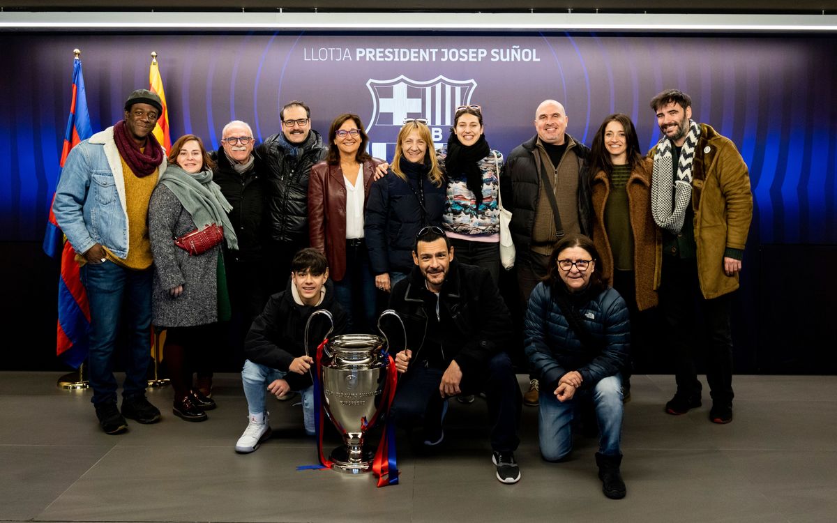 La actriz Blanca Portillo visita el estadio y el Museu del Barça