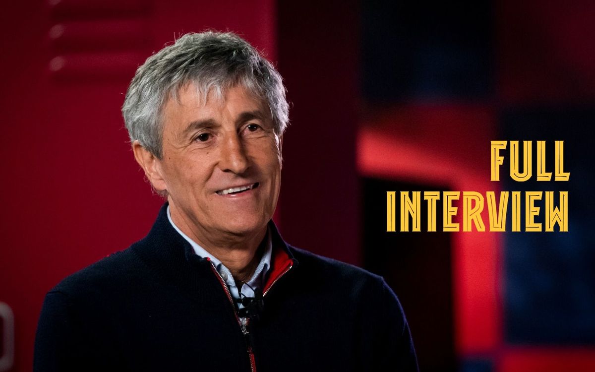 La première interview de Quique Setién pour Barça TV