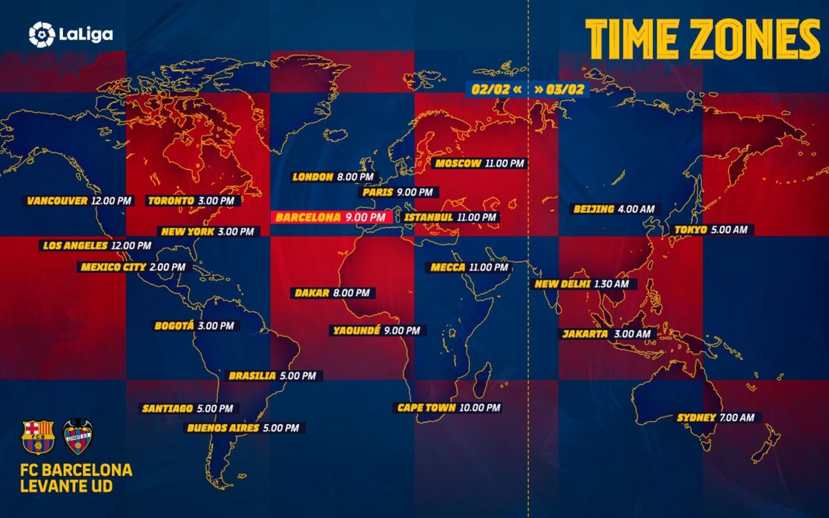 Els horaris internacionals del Barça-Llevant