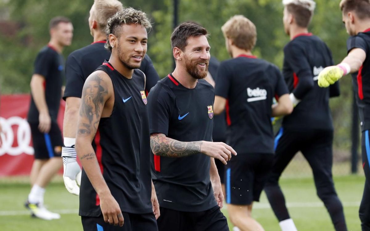 Messi and Neymar during their time together at Barça.