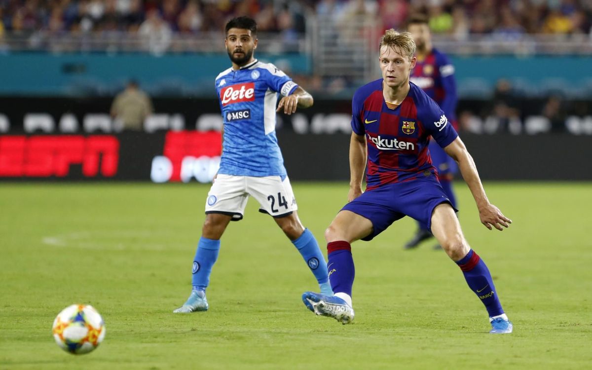 De Jong, en match amical contre Naples à Michigan l'été dernier