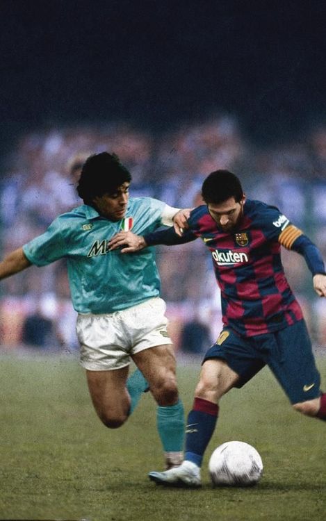Maradona y Messi.