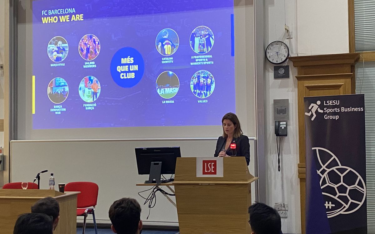 Marta Plana explica el Barça Innovation Hub a la London School of Economics