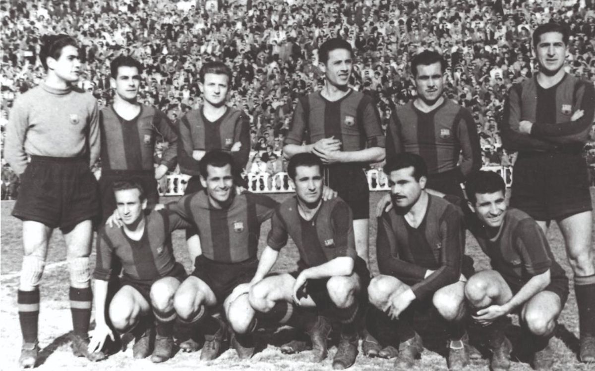 Onze del Barça l'any 1950.