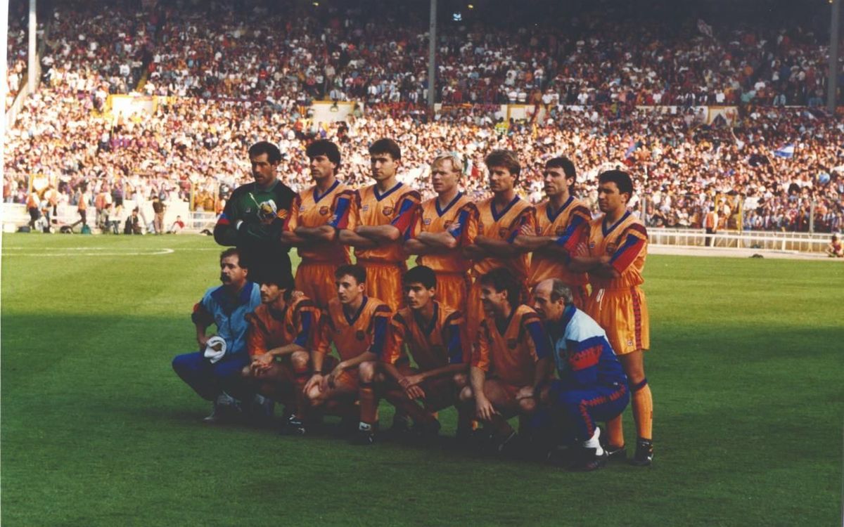 Once del FC Barcelona en la final de Wembley, disputada en 1992.