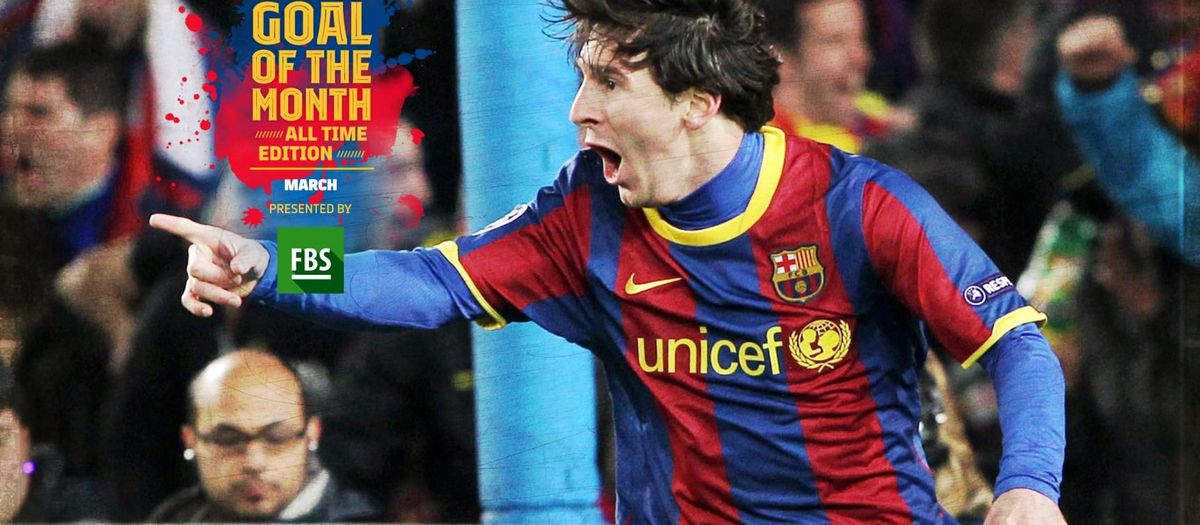 Messi v Arsenal wins historic March 'Goal of the Month'