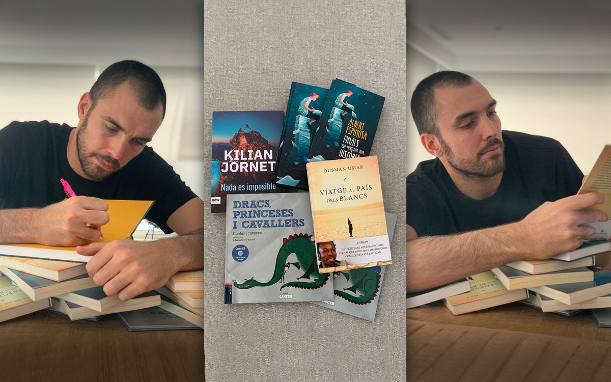 Pierre Oriola regala libros a todo el equipo