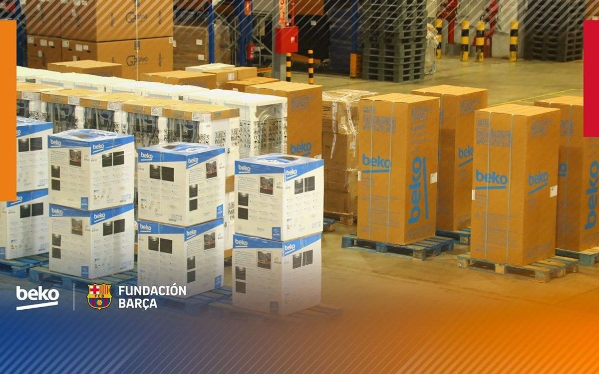 La Fundación Barça y Beko colaboran para dar apoyo a centros asistenciales que trabajan para paliar los efectos de la Covid-19