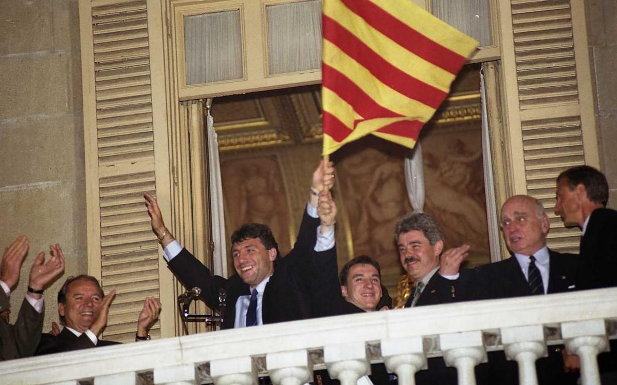 Hristo Stoichkov, at the Palace of the Catalan Government
