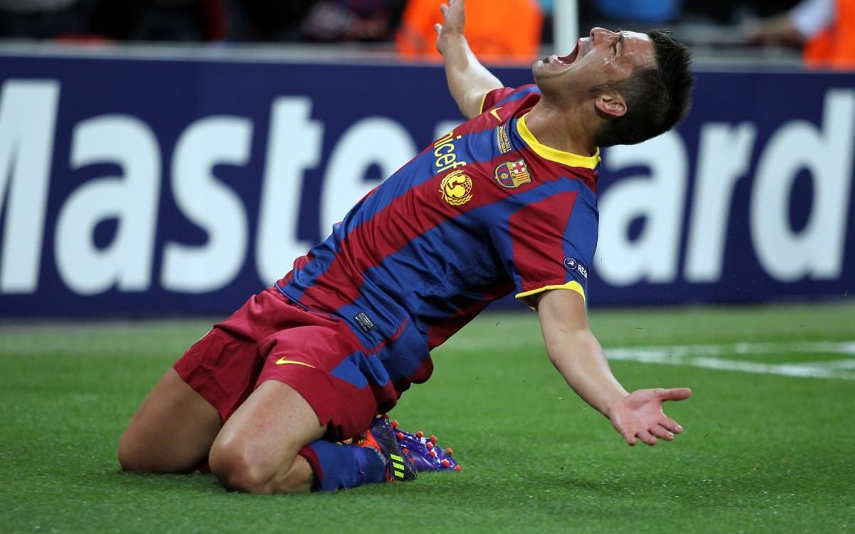 David Villa | Wembley, 2010/11 | FC Barcelona - Manchester United (3-1)