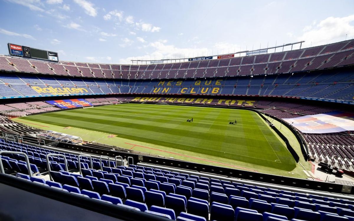 Así lucirá el Camp Nou este martes.