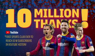 Fcバルセロナ Youtube で登録者1千万人越え初のスポーツクラブ