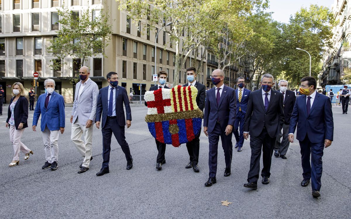 El FC Barcelona celebra la Diada Nacional de Catalunya de 2020