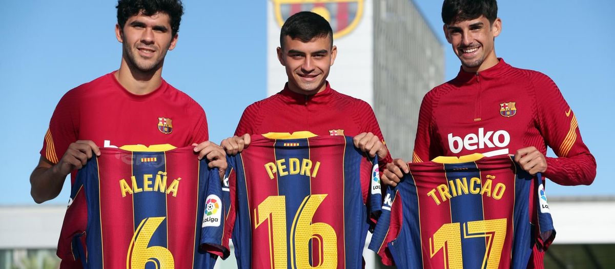 Confirmados los dorsales de Aleñá, Pedri y Trincao