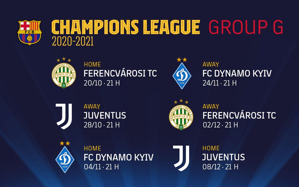 Champions League dates confirmed