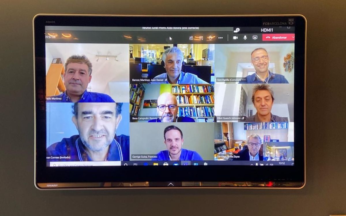Remote meeting to decide the winner of the Aldo Rovira award