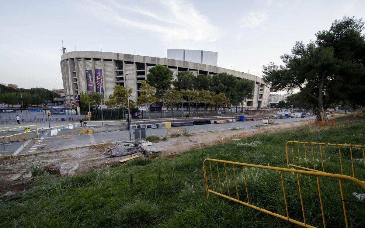 Las obras alrededor del Camp Nou para el Espai Barça se reanudan tras el parón por el estallido de la pandemia