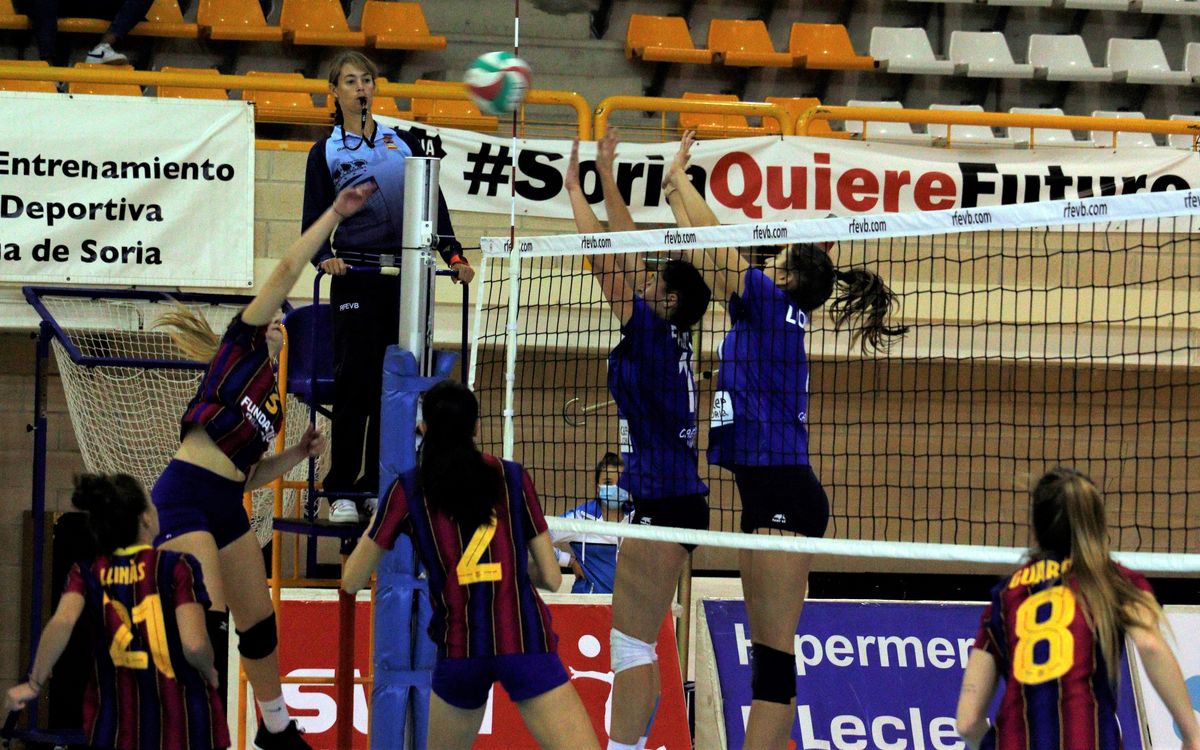 El Barça Voleibol femenino se impone en Soria (0-3)