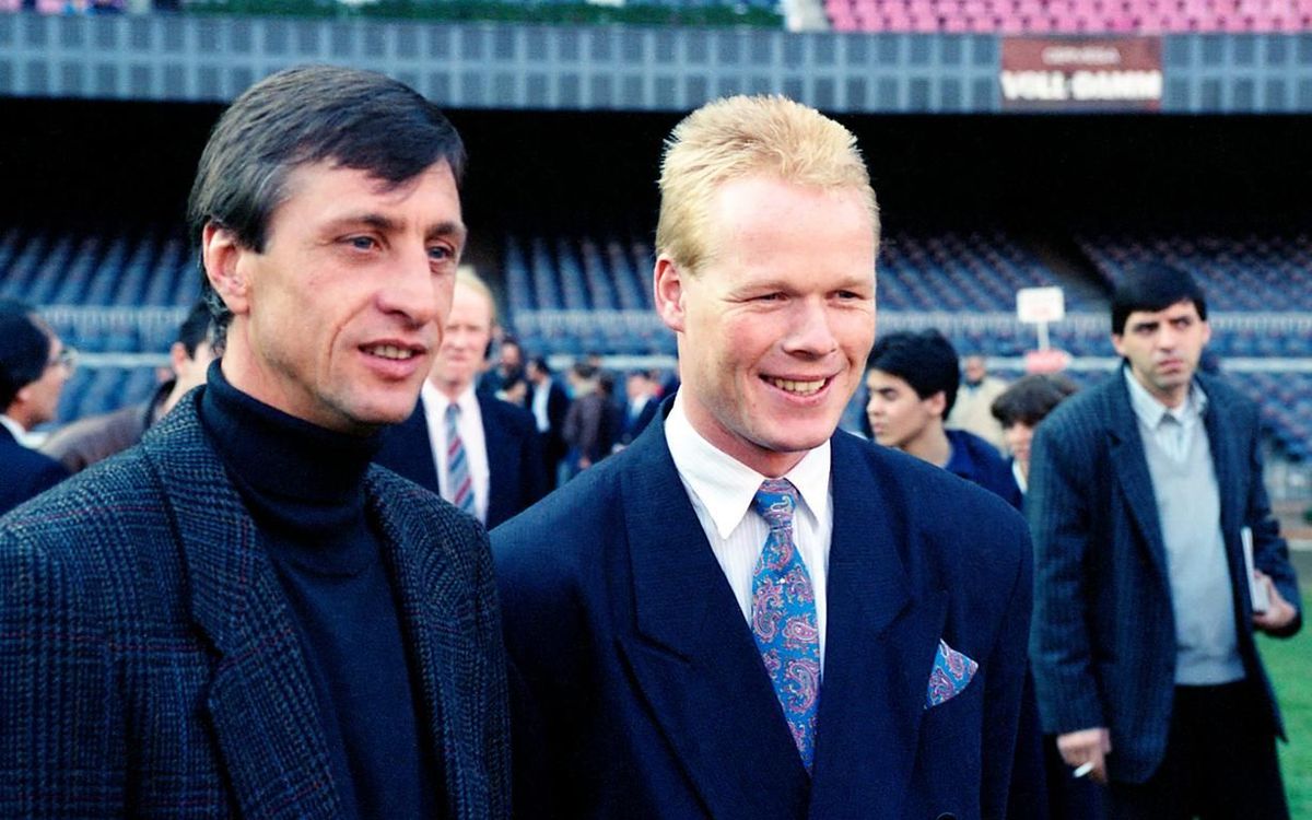 Johan Cruyff va dirigir Ronald Koeman tant a l'Ajax com a l'era del Dream Team culer. FOTO: HORACIO SEGUÍ