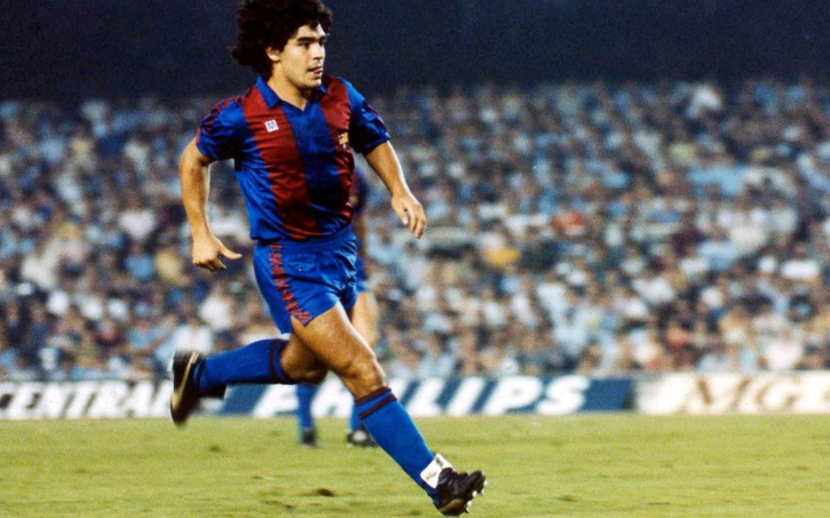 Maradona disputó 75 partidos como barcelonista y marcó 47 goles