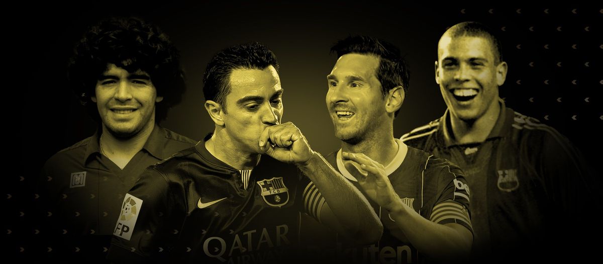 Xavi, Maradona, Messi and Ronaldo, in the 'Ballon d'Or Dream Team'