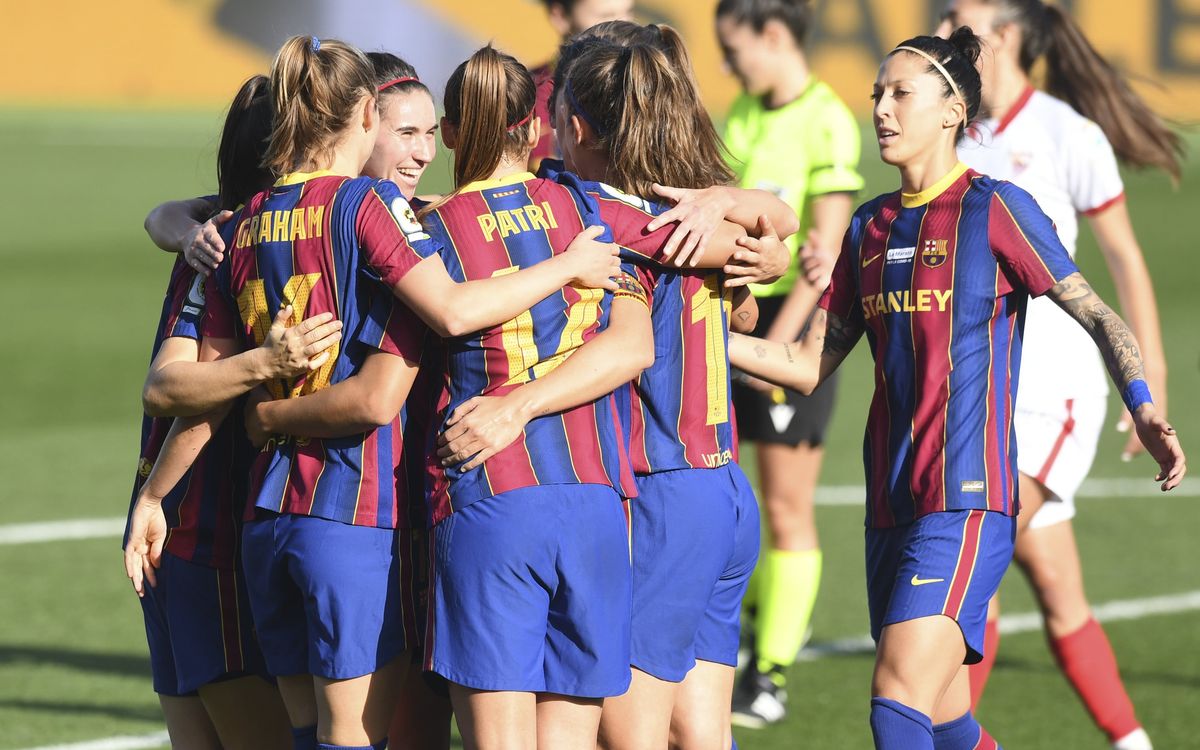 FC Barcelona Femenino - Sevilla FC: Ponen la guinda a un 2020 redondo en el Johan Cruyff (6-0)