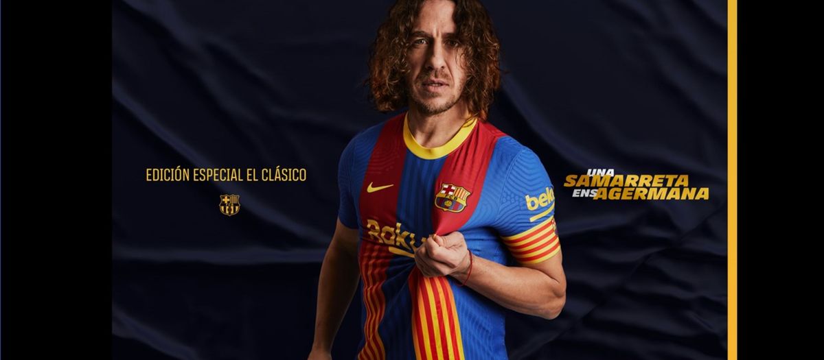 El Barça une los colores blaugrana y las cuatro barras de la senyera en una camiseta de edición especial para El Clásico