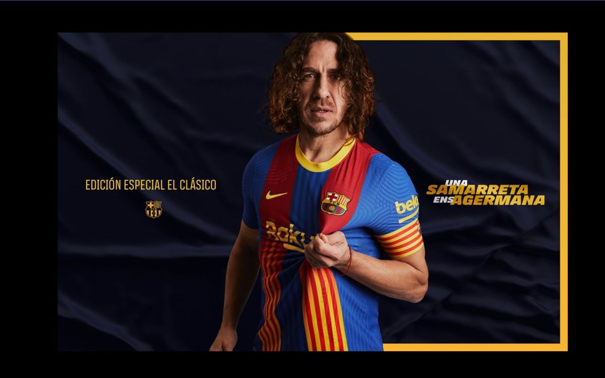 El Barça une los colores blaugrana y las cuatro barras de la senyera en una camiseta de edición especial para El Clásico
