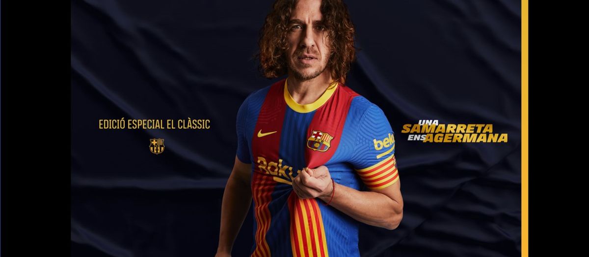 El Barça uneix els colors blaugrana i les quatre barres de la senyera en una samarreta d’edició especial per al Clàssic