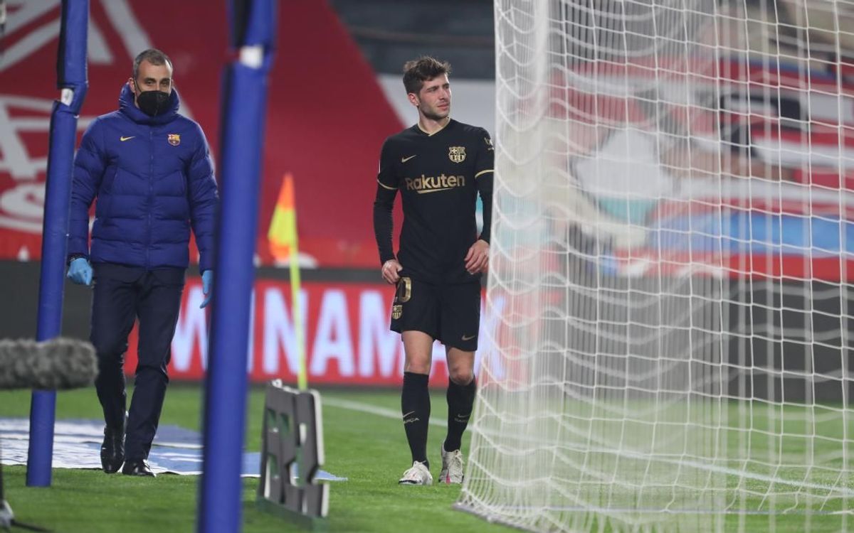 Sergi Roberto with thigh problem