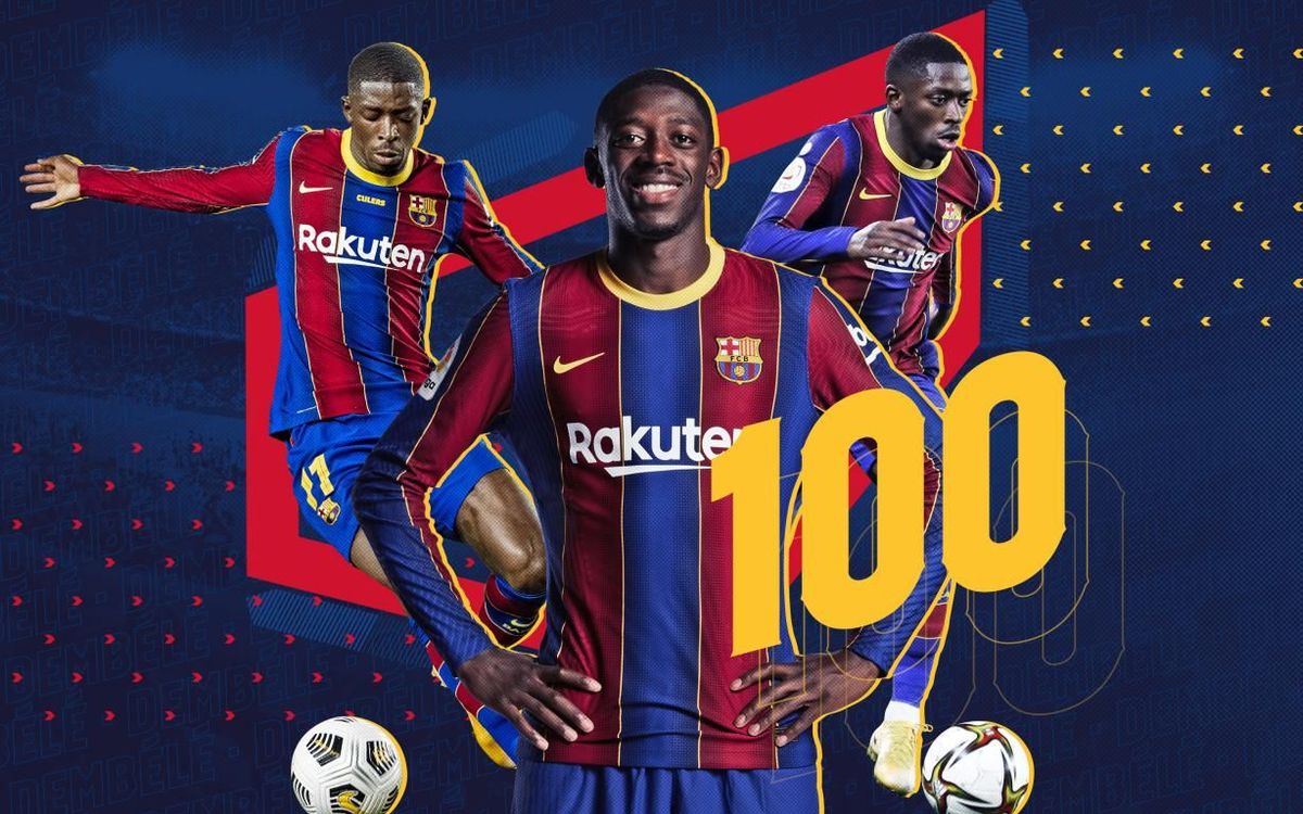 Dembélé, 100 partidos con el Barça