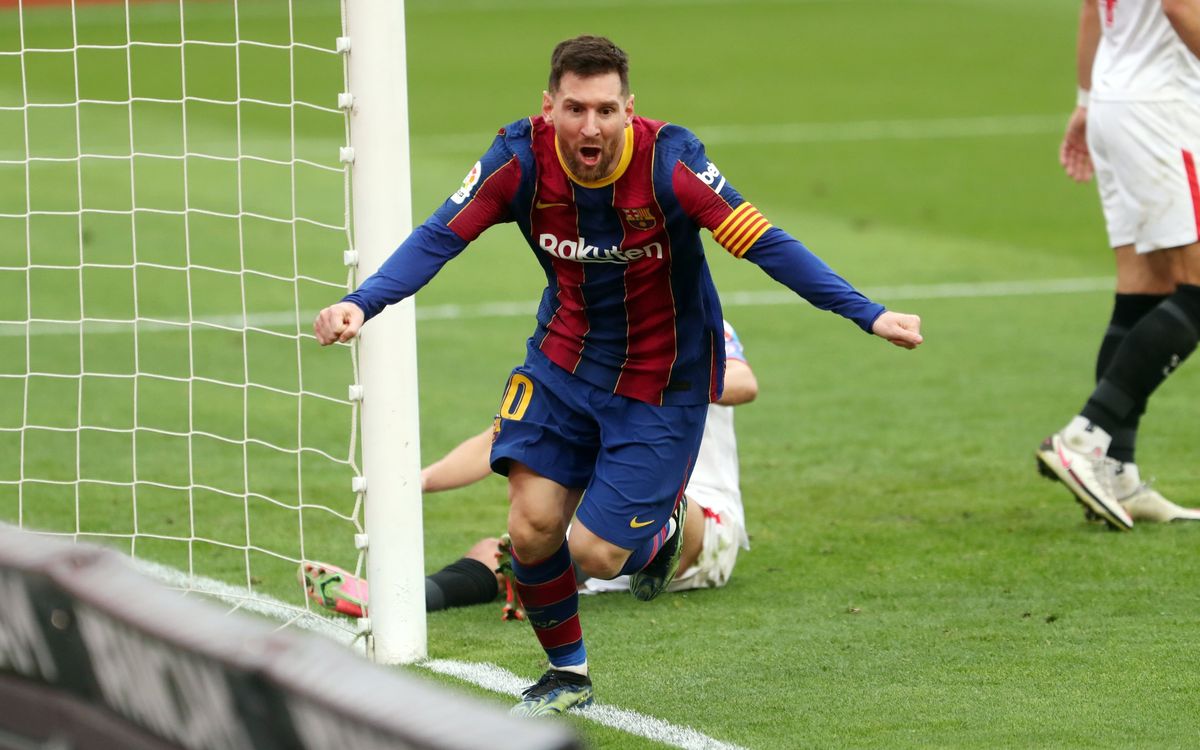 Messi's 30th La Liga goal against Sevilla