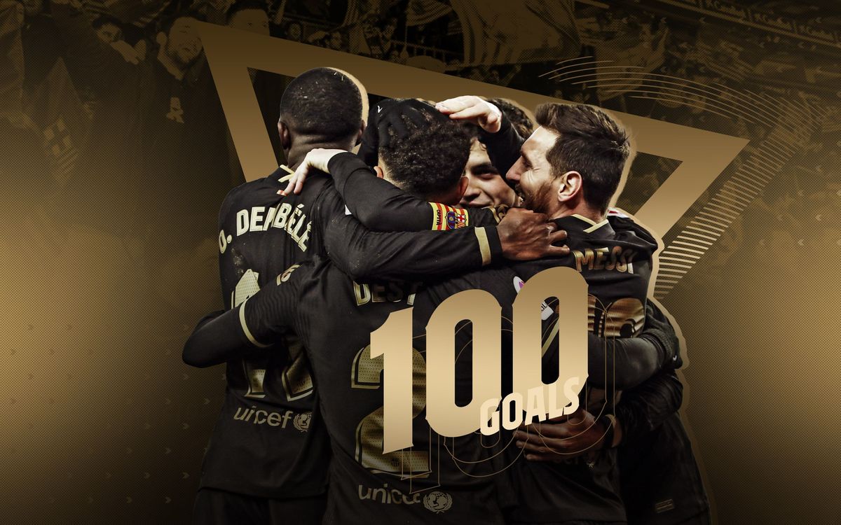 FC バルセロナ、19人のゴールスコアラーで 100ゴール