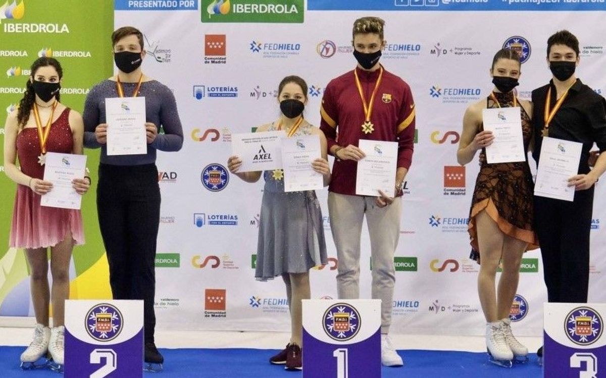 Cuatro podios azulgranas en el Campeonato de España de patinaje