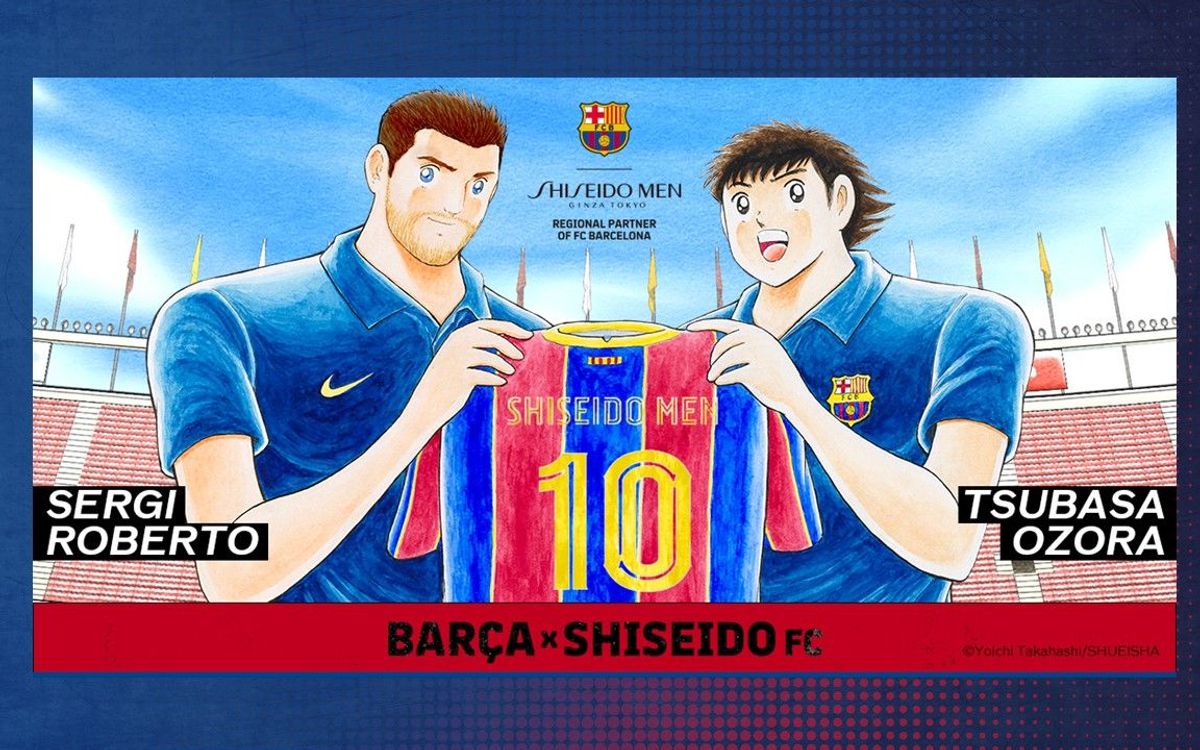 El Barça y SHISEIDO MEN se unen para promover el cuidado de la piel con la ayuda de Oliver Atom