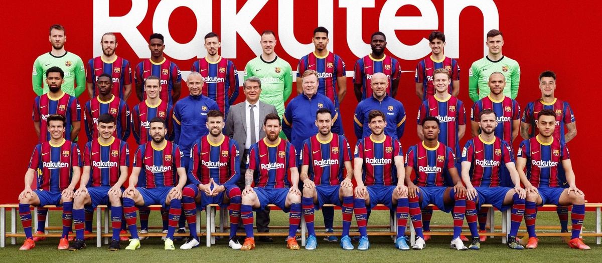 Photo officielle de l'effectif du Barça 2020/21