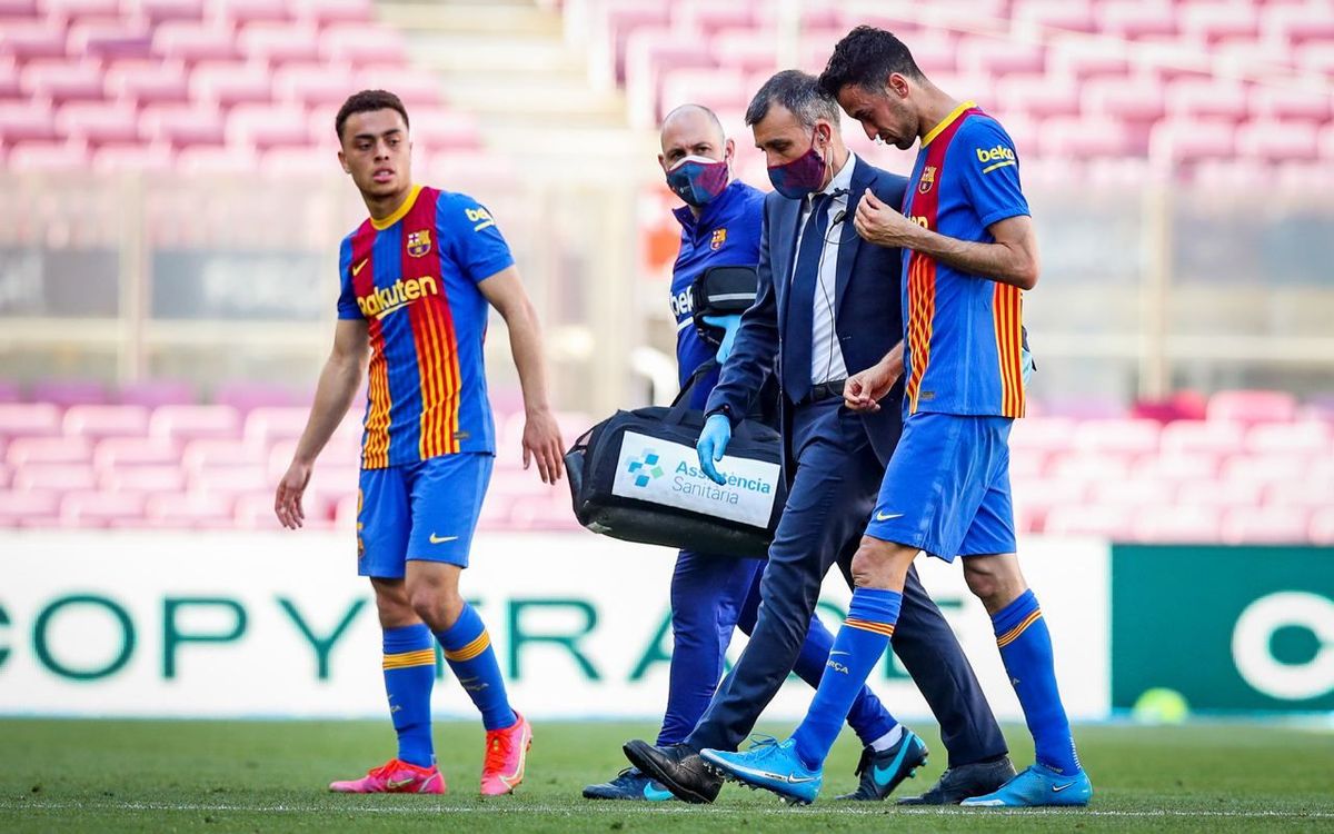 Sergio with a facial injury