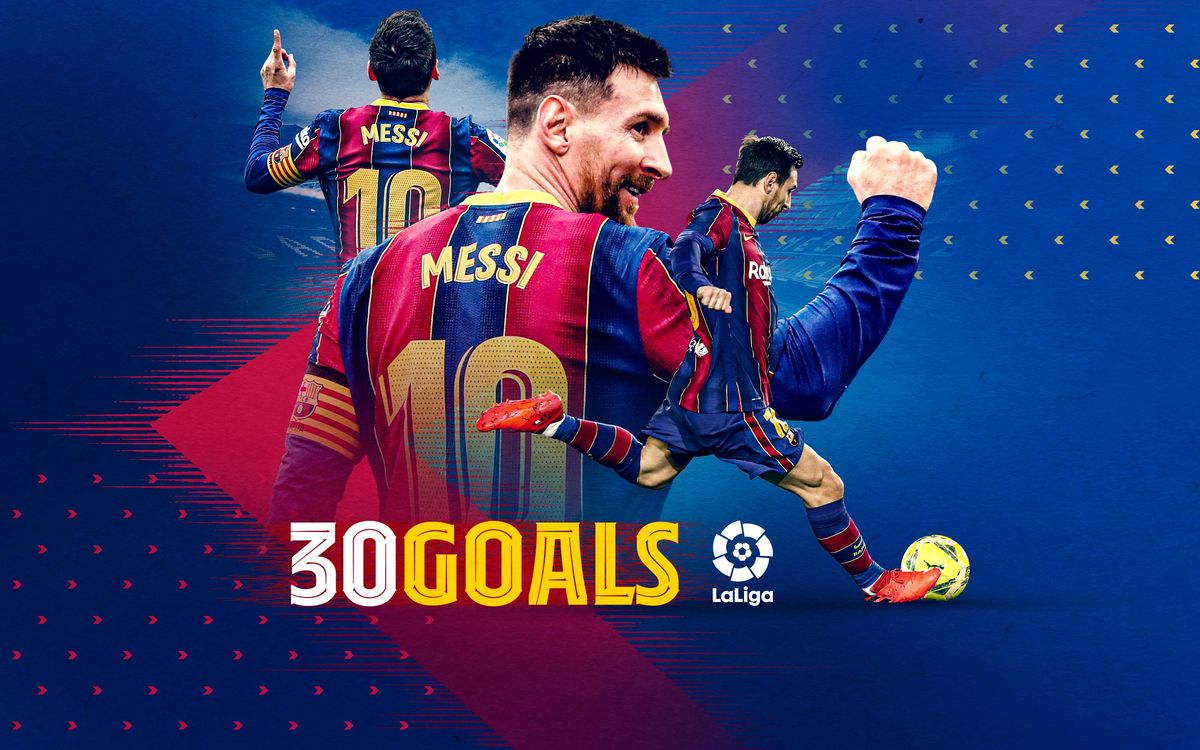 Messi: 30 league goals and one hand on the Pichichi
