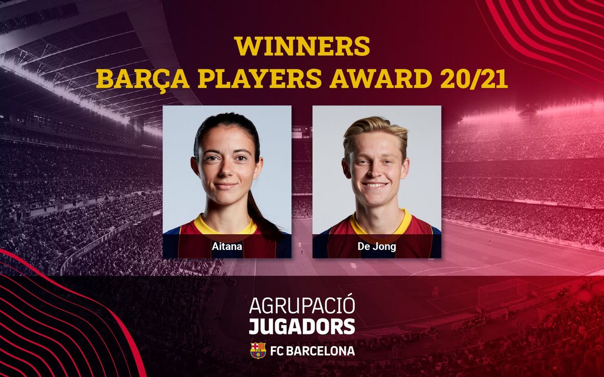 Frenkie de Jong and Aitana Bonmatí, Barça Players Award 20/21