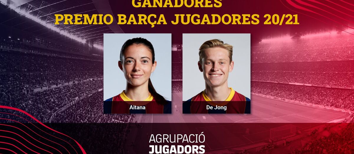 Frenkie de Jong y Aitana Bonmatí, Premio Barça Jugadores 20/21