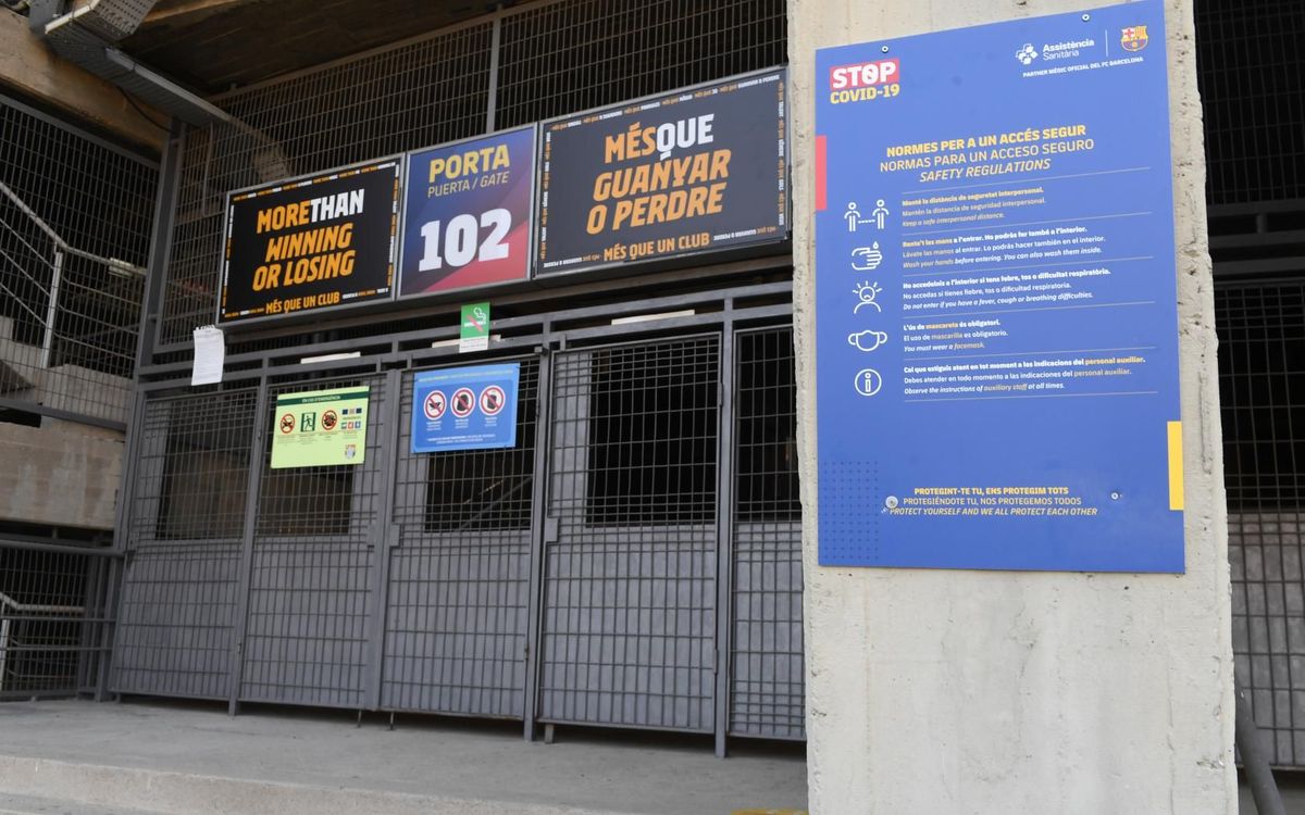 El cumplimiento de la normativa reduce el aforo del Camp Nou para el partido contra la Real Sociedad