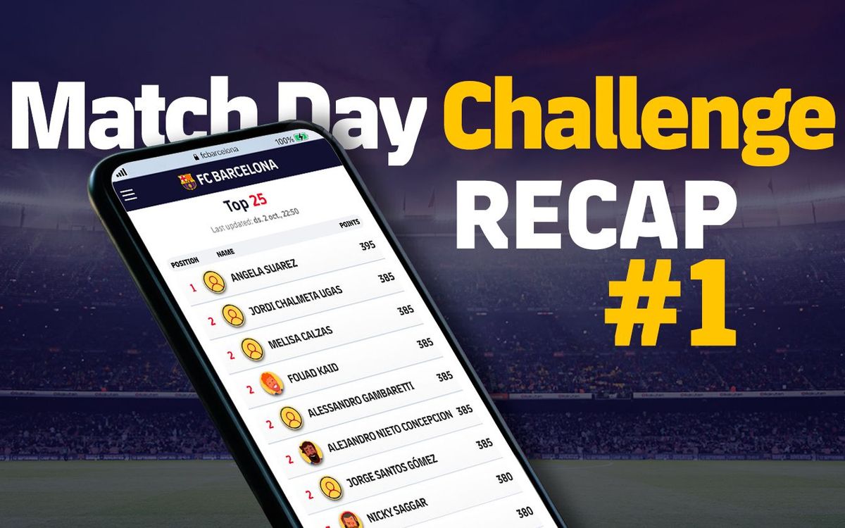 Match Day Challenge Recap #1